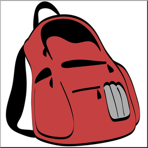 Clip Art: Backpack Red