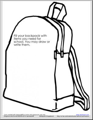 Back to School: Back Pack Writing