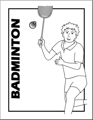 Clip Art: Badminton B&W