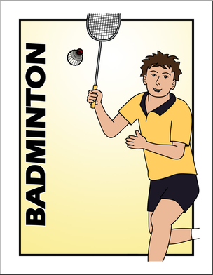 Clip Art: Badminton Color