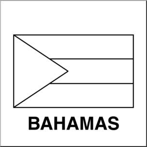 Clip Art: Flags: Bahamas B&W