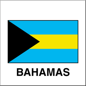 Clip Art: Flags: Bahamas Color