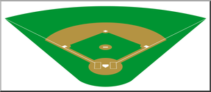 Clip Art: Baseball Field 2 Color 2
