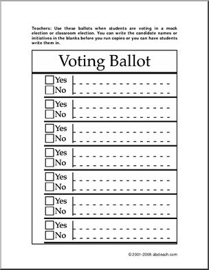Form: Ballot for Mock Election