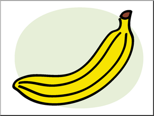 Clip Art: Basic Words: Banana Color Unlabeled