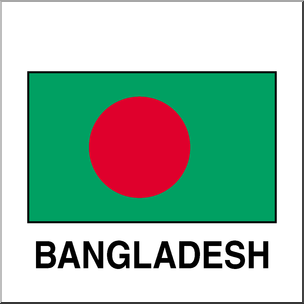 Clip Art: Flags: Bangladesh Color