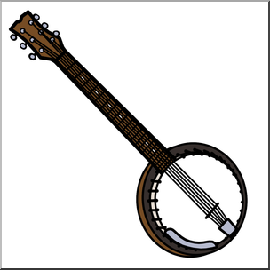 Clip Art: Banjo Color