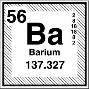 Clip Art: Elements: Barium B&W