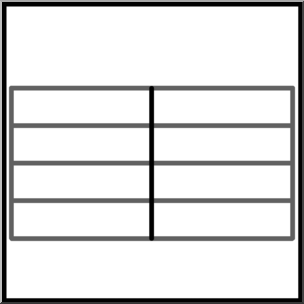 Clip Art: Music Notation: Bar Line B&W Unlabeled