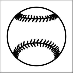 Clip Art: Baseball B&W