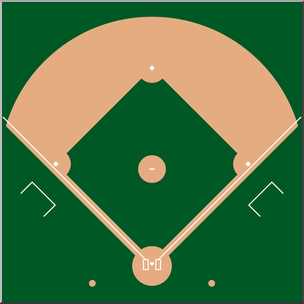 Clip Art: Baseball Infield Color