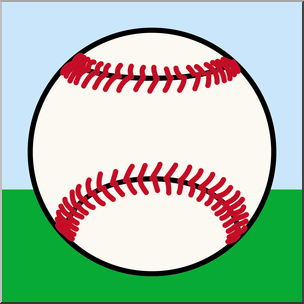 Clip Art: Baseball Color