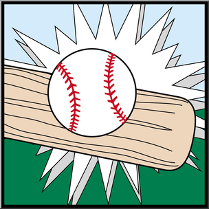 Clip Art: Sports Icon: Baseball 1 Color