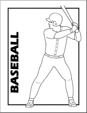 Clip Art: Baseball B&W
