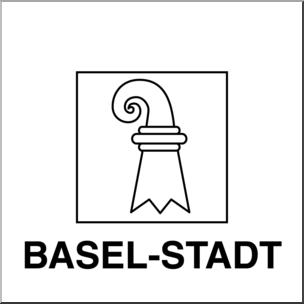 Clip Art: Flags: Basel-Stadt B&W