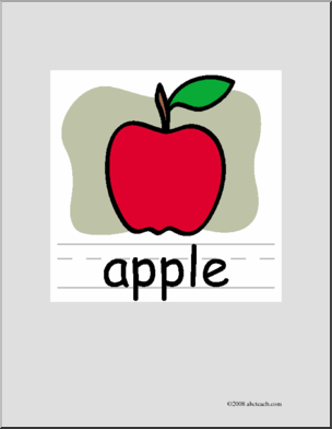 Clip Art: Basic Words: Apple Color (poster)
