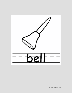 Clip Art: Basic Words: Bell B/W (poster)