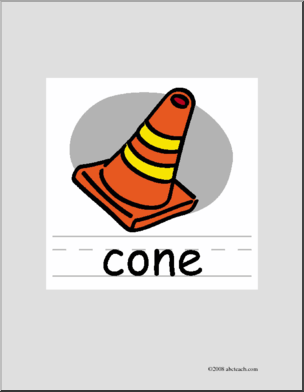 Clip Art: Basic Words: Cone Color (poster)