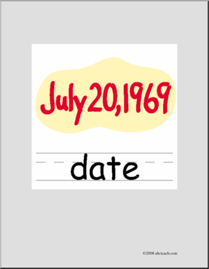 Clip Art: Basic Words: Date Color (poster)