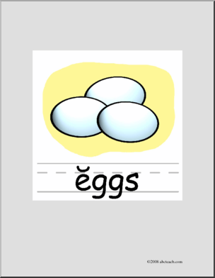 Clip Art: Basic Words: Eggs Color (poster)