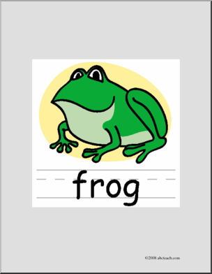 Clip Art: Basic Words: Frog Color (poster)