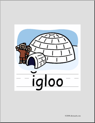 Clip Art: Basic Words: Igloo Color (poster)