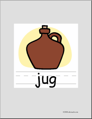 Clip Art: Basic Words: Jug Color (poster)