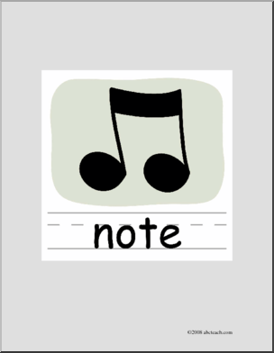 Clip Art: Basic Words: Note Color (poster)