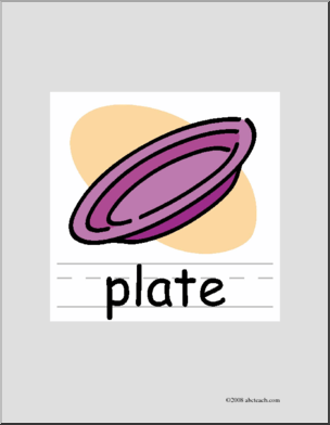 Clip Art: Basic Words: Plate Color (poster)