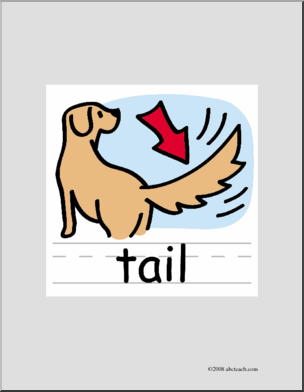 Clip Art: Basic Words: Tail Color (poster)