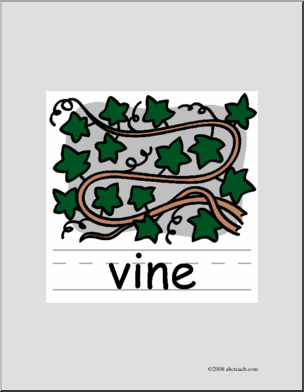 Clip Art: Basic Words: Vine Color (poster)