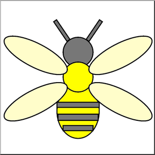 Clip Art: Basic Shapes: Bee Color