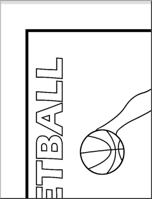 Large Poster: Sports – Basketball (b/w)