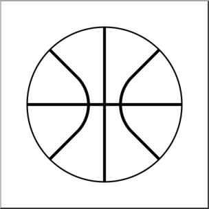 Clip Art: Basketball 1 B&W
