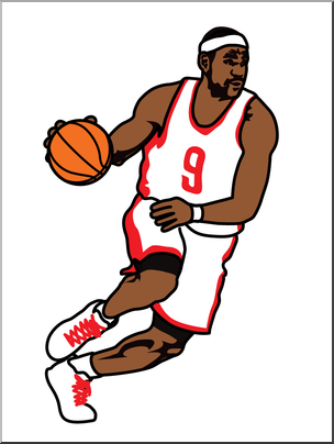 Clip Art: Basketball Player 02 Color