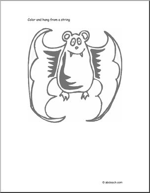 Coloring Page: Halloween – Bat