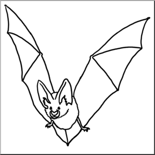 Clip Art: Bat B&W