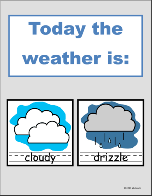 Calendar: Bulletin Board Size-Today’s Weather (color)