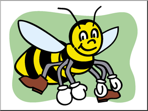 Clip Art: Basic Words: Bee Color Unlabeled