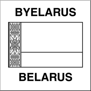 Clip Art: Flags: Belarus B&W