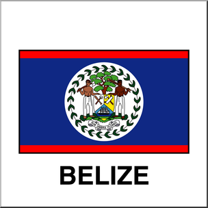 Clip Art: Flags: Belize Color