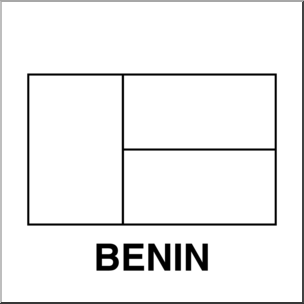 Clip Art: Flags: Benin B&W