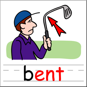 Clip Art: Basic Words: -ent Phonics: Bent Color