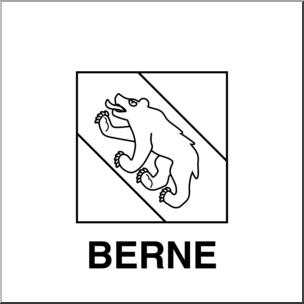 Clip Art: Flags: Berne B&W