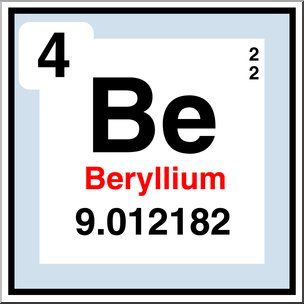 Clip Art: Elements: Beryllium Color