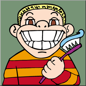 Clip Art: Toothy Smile Color