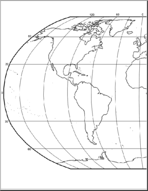 Map: World (with latitude and longitude)
