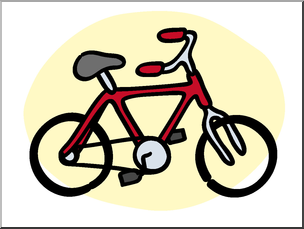 Clip Art: Basic Words: Bike Color Unlabeled