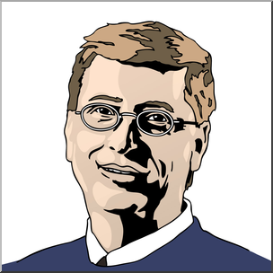 Clip Art: Bill Gates Color