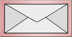 Clip Art: Recycle: Business Envelope 1 Color 1